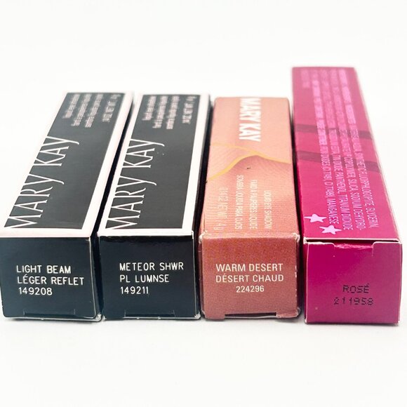 NIB Mary Kay Liquid Eyeshadow SET: Light Beam, Meteor Shower, Warm Desert & Rosé - Picture 6 of 8